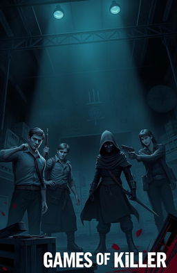 A chilling and intense scene from a fictional game titled 'The Games of Killer'