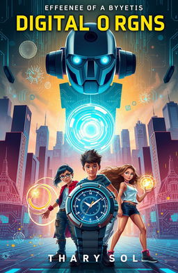 An intriguing cover design for a short story about digital organs and an AI robot seeking to dominate the world