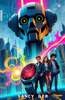 An intriguing cover design for a short story about digital organs and an AI robot seeking to dominate the world