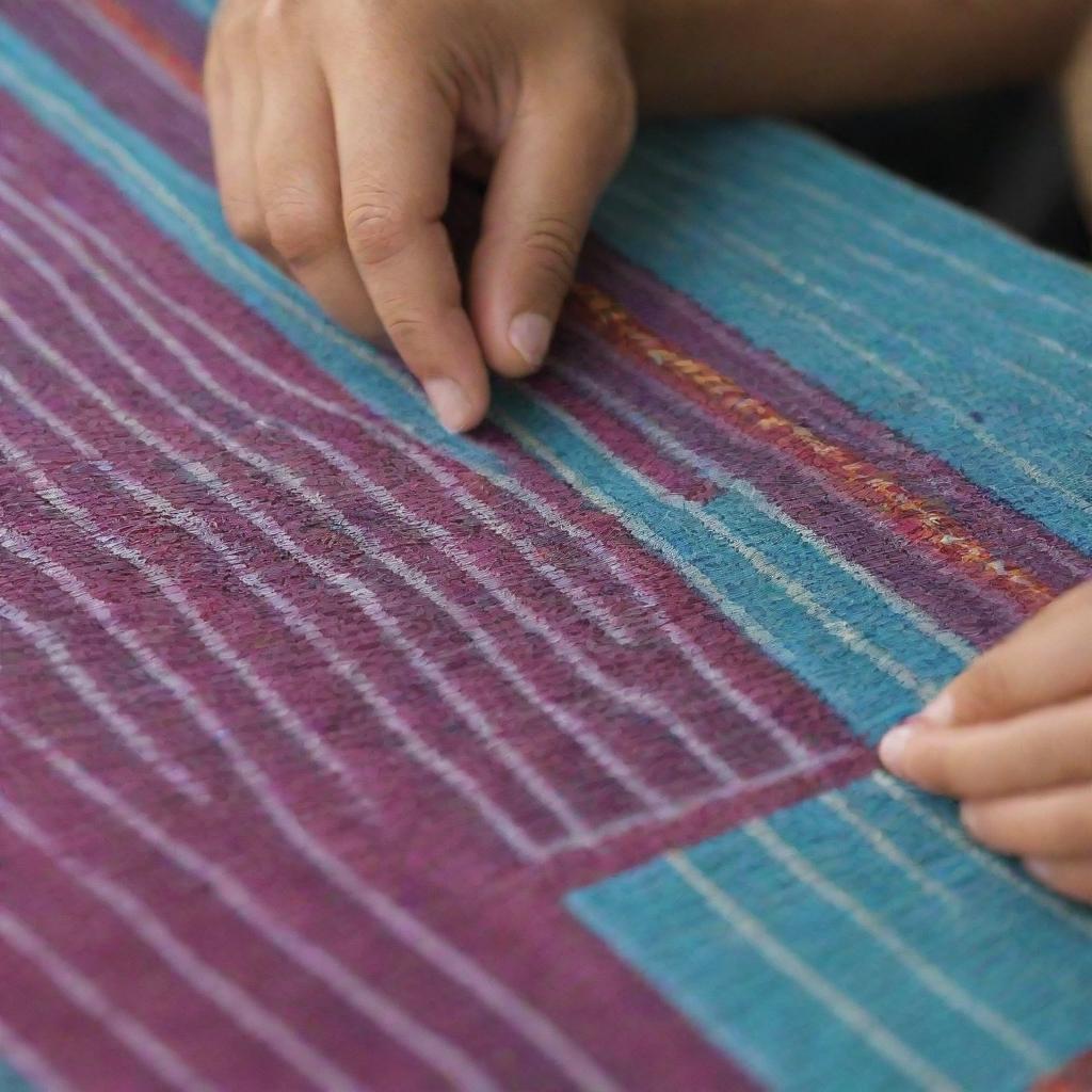 Nombre de Textiles Perfecta integrado a un Glifo Maya