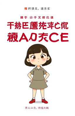 A book cover featuring a quadratic girl with a whimsical design, standing confidently at the center