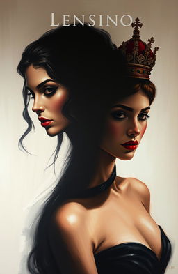 A striking visual scene featuring two painted women