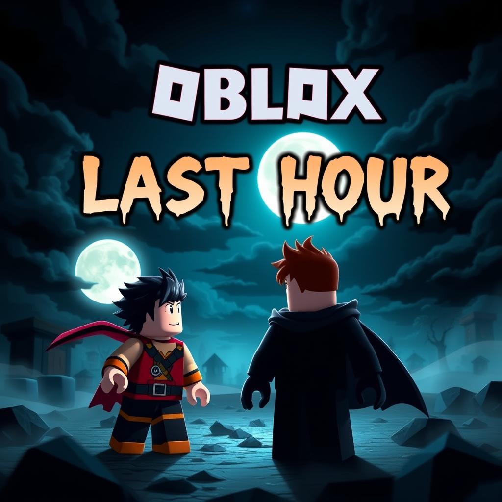 An engaging cover for the YouTube video titled 'Roblox Animated Horror Movie - THE LAST HOUR'