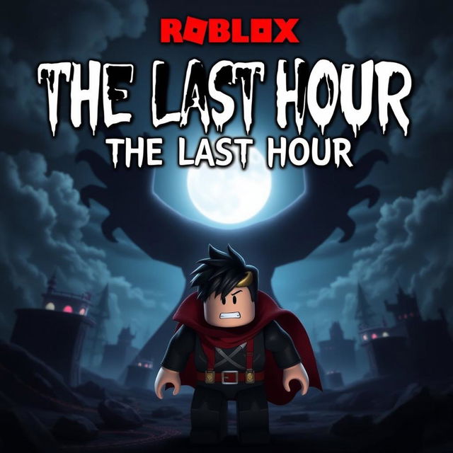 An engaging cover for the YouTube video titled 'Roblox Animated Horror Movie - THE LAST HOUR'