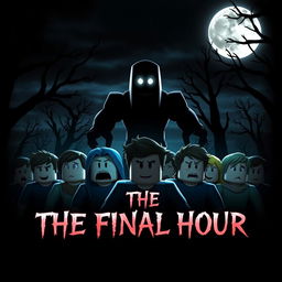 A captivating and intense cover image for a Roblox Animated Horror Movie titled 'THE FINAL HOUR'