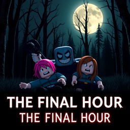 A striking cover image for a YouTube video showcasing a Roblox Animated Horror Movie titled 'THE FINAL HOUR'
