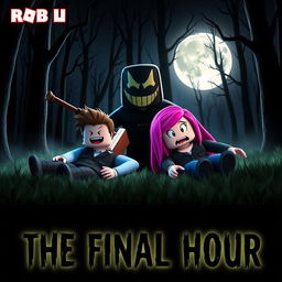 A striking cover image for a YouTube video showcasing a Roblox Animated Horror Movie titled 'THE FINAL HOUR'