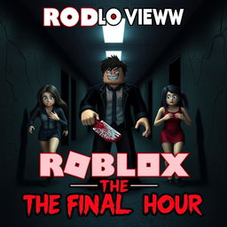 An engaging cover image for a YouTube video presenting a ROBLOX Animated Horror Movie titled 'THE FINAL HOUR'