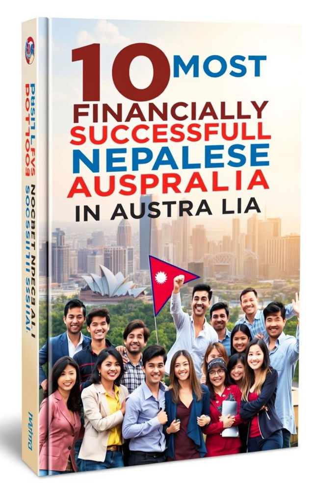 A visually appealing book cover for '100 Most Financially Successful Nepalese in Australia'