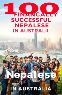 A visually appealing book cover for '100 Most Financially Successful Nepalese in Australia'