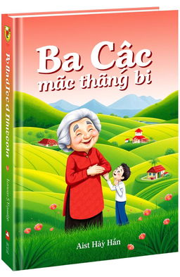 A vibrant book cover design for the title "Bà Cúc mắc thằng bố"