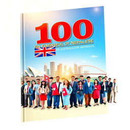 A visually stunning book cover for '100 Most Financially Successful Nepalese in Australia' without any text