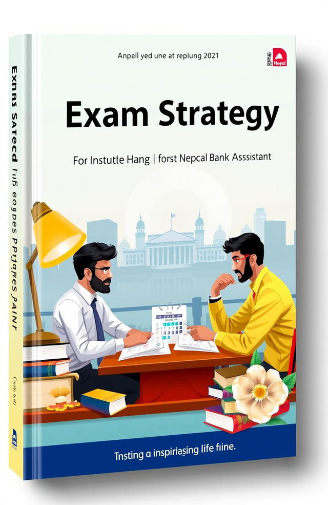 A beautifully designed book cover depicting the theme of exam preparation