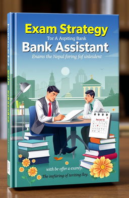 A beautifully designed book cover depicting the theme of exam preparation