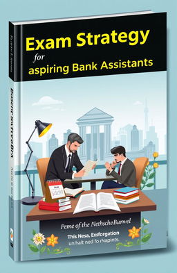 A beautifully designed book cover depicting the theme of exam preparation