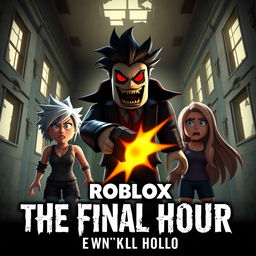 A captivating cover image for a YouTube video titled 'Roblox Animated Horror Movie - THE FINAL HOUR'