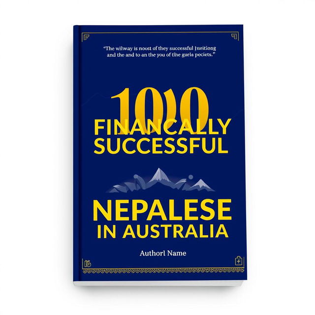 A striking book cover design for '100 Most Financially Successful Nepalese in Australia'