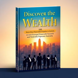 A vibrant book cover design for the title 'Discover the Wealth: 100 Most Financially Successful Nepalese in Australia'