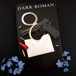 A dark romance book cover featuring a black background