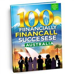 A visually stunning book cover for '100 Most Financially Successful Nepalese in Australia'