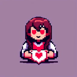 Pixel art profile picture of a heart for Valentine's Day.