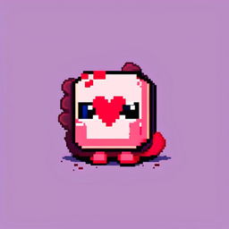 Pixel art profile picture of a heart for Valentine's Day.