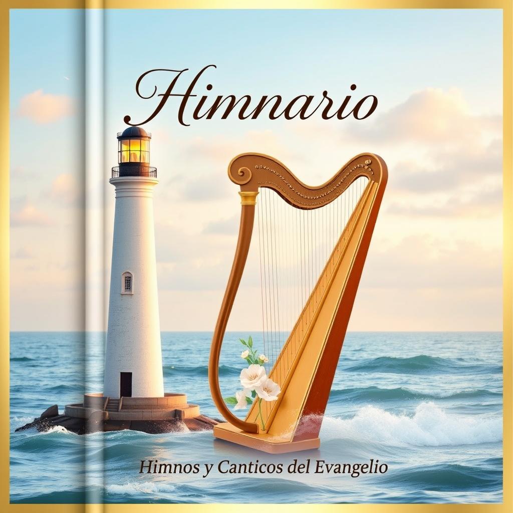 A beautifully designed cover for a hymn book titled 'Himnario'