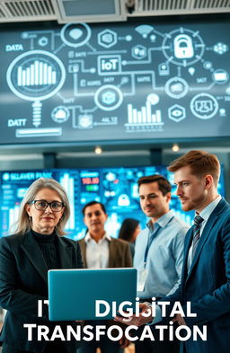A corporate setting showcasing a digital transformation theme in the IT and OT domains