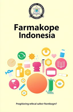 A professional and informative image representing the Farmakope Indonesia as an official guidebook on quality standards for medicines in Indonesia