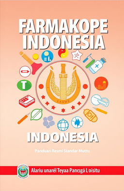 A professional and informative image representing the Farmakope Indonesia as an official guidebook on quality standards for medicines in Indonesia