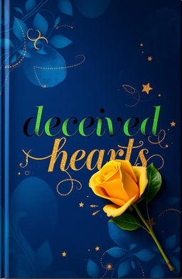 A book cover featuring a Navy Blue background