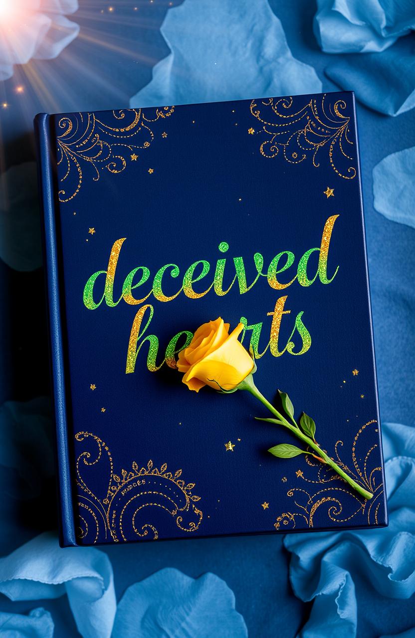 A book cover featuring a Navy Blue background