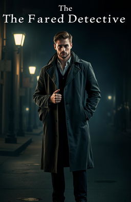 A handsome detective named Vincent in a dark and moody atmosphere, embodying the title 'The Feared Detective