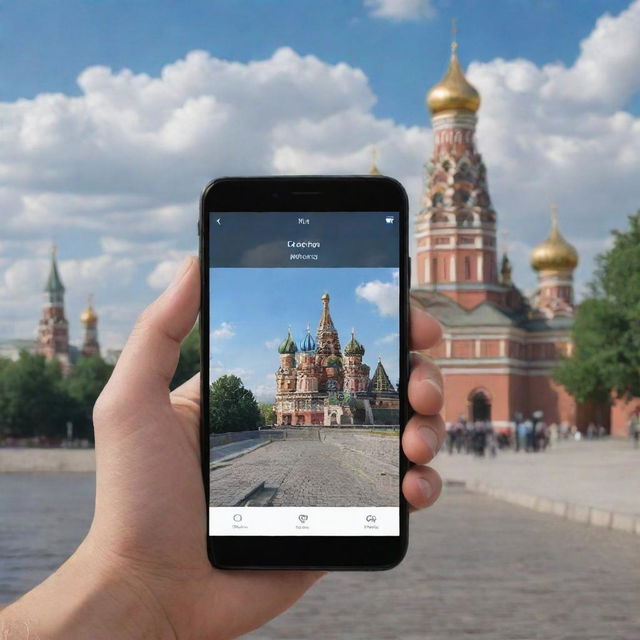 Design an interactive mobile application, utilizing augmented reality to provide virtual tours through significant historical sites in beautiful Russia