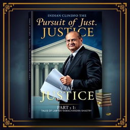 A captivating cover design for a novel titled 'In Pursuit of Justice - Tales of Lawyer Ramachandra Shastry' Part-1