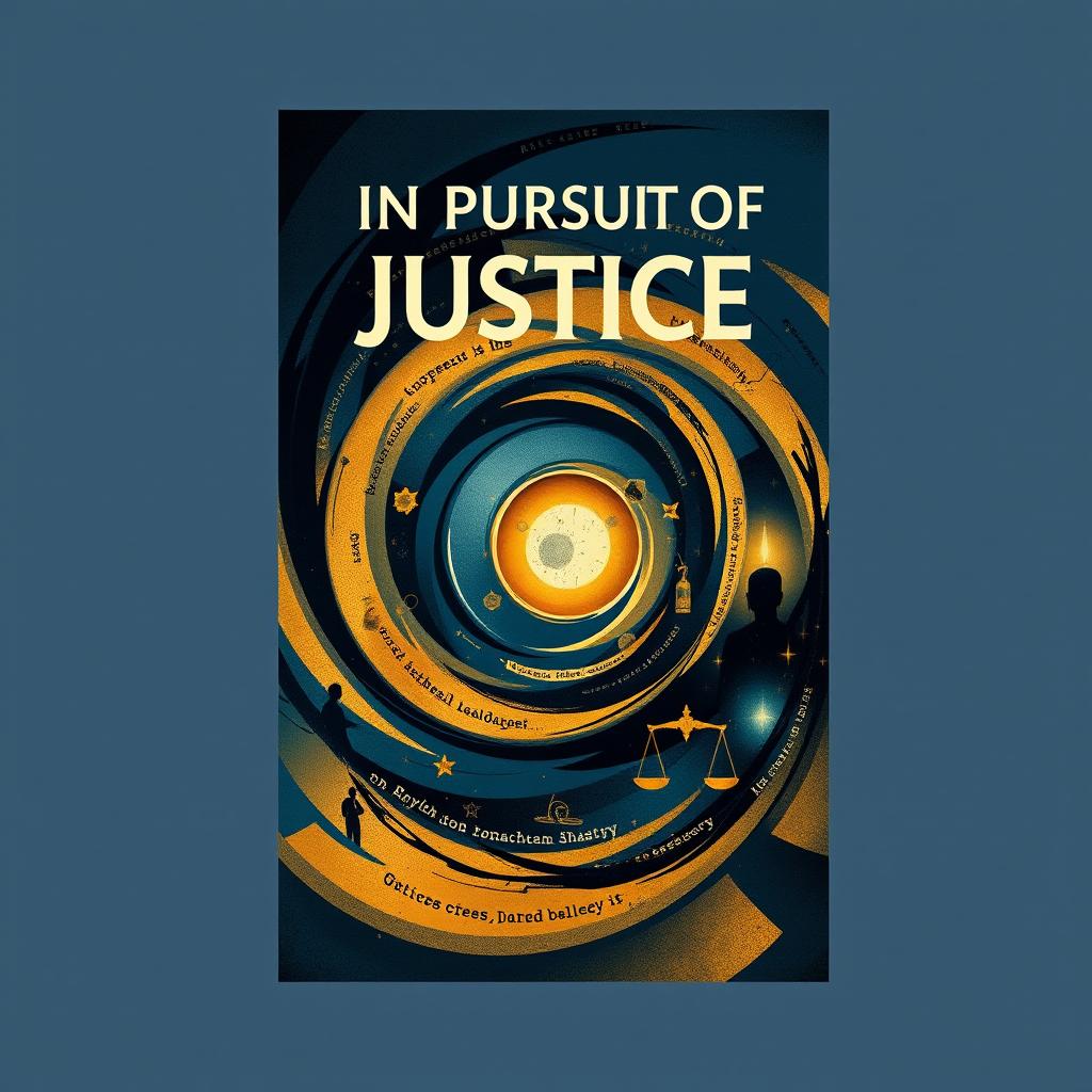 A high-resolution cover design for a novel titled 'In Pursuit of Justice - Tales of Lawyer Ramachandra Shastry' Part-1