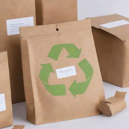 Illustrate an innovative startup producing eco-friendly packaging materials from recycled waste