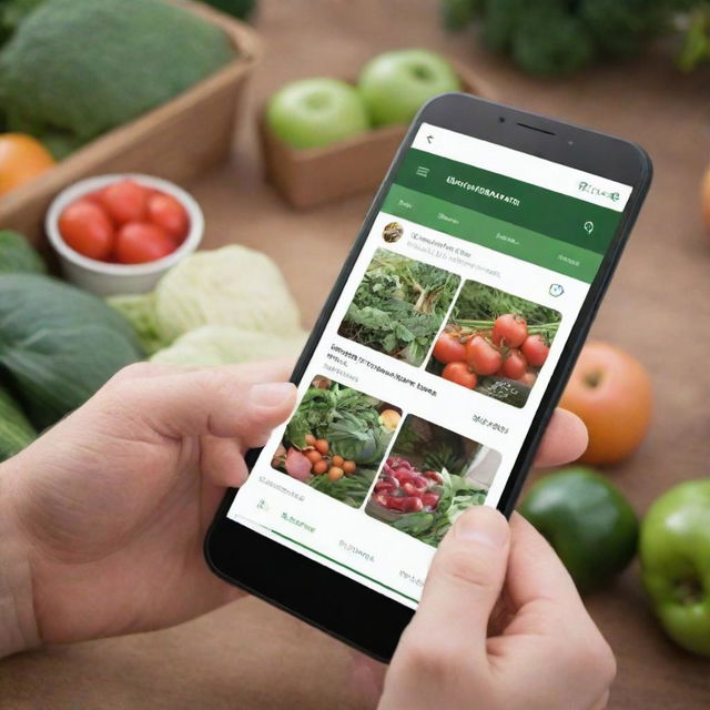 Design a thoughtful smartphone application that connects consumers with local farmers for purchasing fresh, organic produce directly