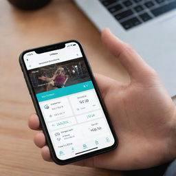 Depict a network of modern, high-tech fitness centers utilizing unique health and progress monitoring technologies