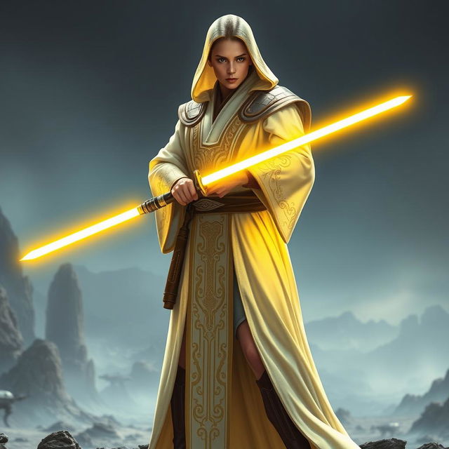 A Star Wars Jedi Sentinel standing confidently in a dynamic pose