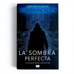 A stylish and modern book cover for 'La Sombra Perfecta'