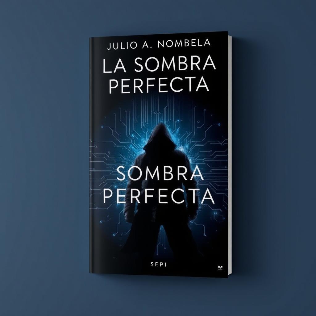 A modern and elegant book cover for 'La Sombra Perfecta' by Julio A