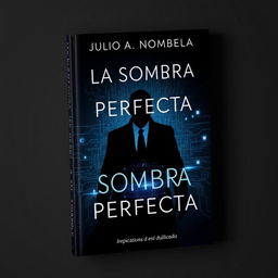 A modern and elegant book cover for 'La Sombra Perfecta' by Julio A