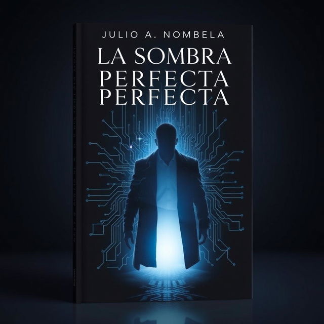 A modern and elegant book cover for 'La Sombra Perfecta' by Julio A