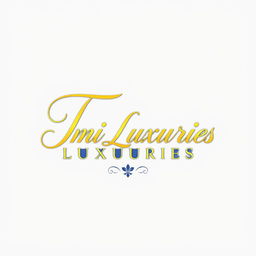 A luxurious and sophisticated logo design featuring the words 'Tomi Luxuries'