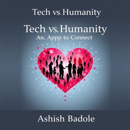 A book cover featuring a prominent heart shape crafted from digital pixels or nodes that symbolizes the blend of technology and humanity