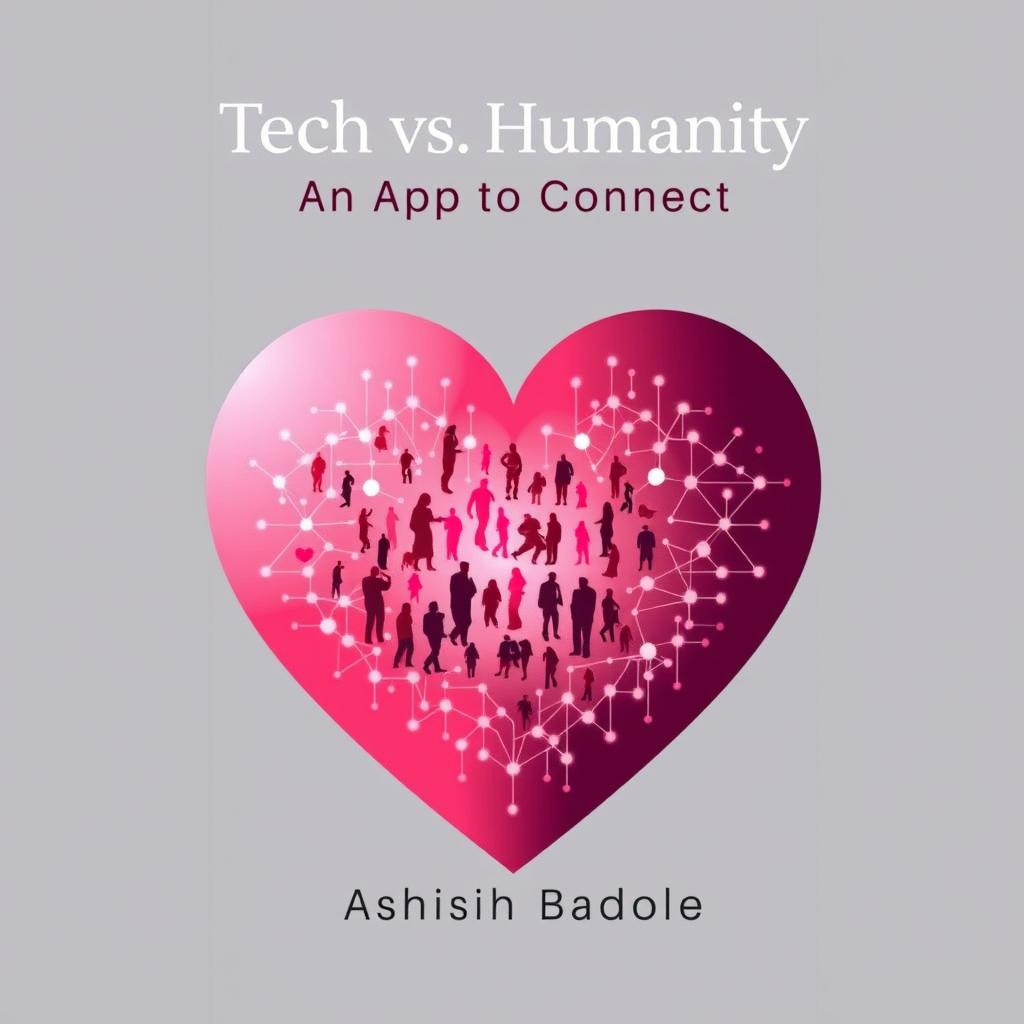 A book cover design featuring a prominently displayed heart shape made of digital pixels or nodes, effectively blending technology with human symbolism