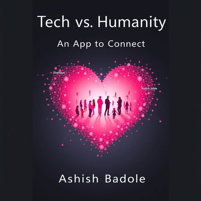 A book cover design featuring a prominently displayed heart shape made of digital pixels or nodes, effectively blending technology with human symbolism