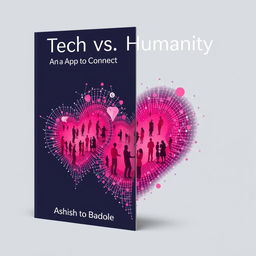 A book cover design featuring a prominently displayed heart shape made of digital pixels or nodes, effectively blending technology with human symbolism