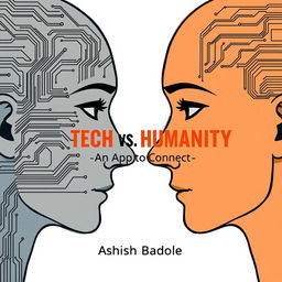 A close-up illustration of two human faces in profile, each facing one another
